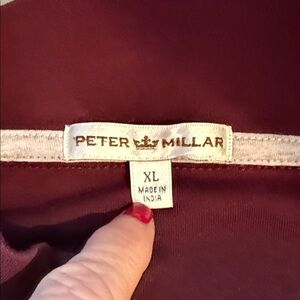 Peter Millar burgundy half zip sweater